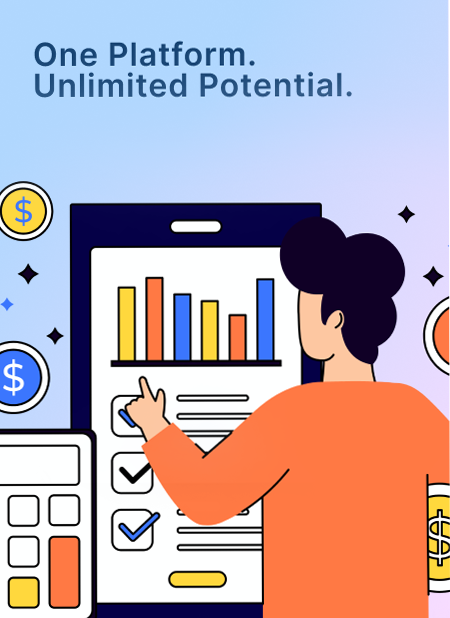 One platform, unlimited potential — contractor reviewing federal pricing data and a proposal checklist with SAMstream