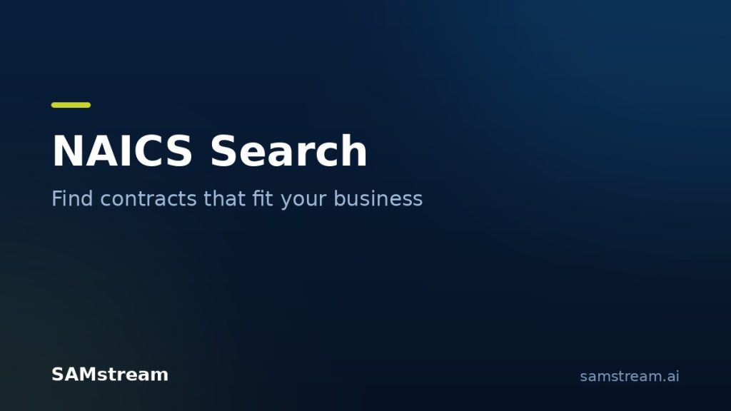 NAICS Search: Find Contracts That Actually Fit Your Business