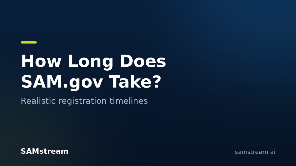 How long SAM.gov registration takes